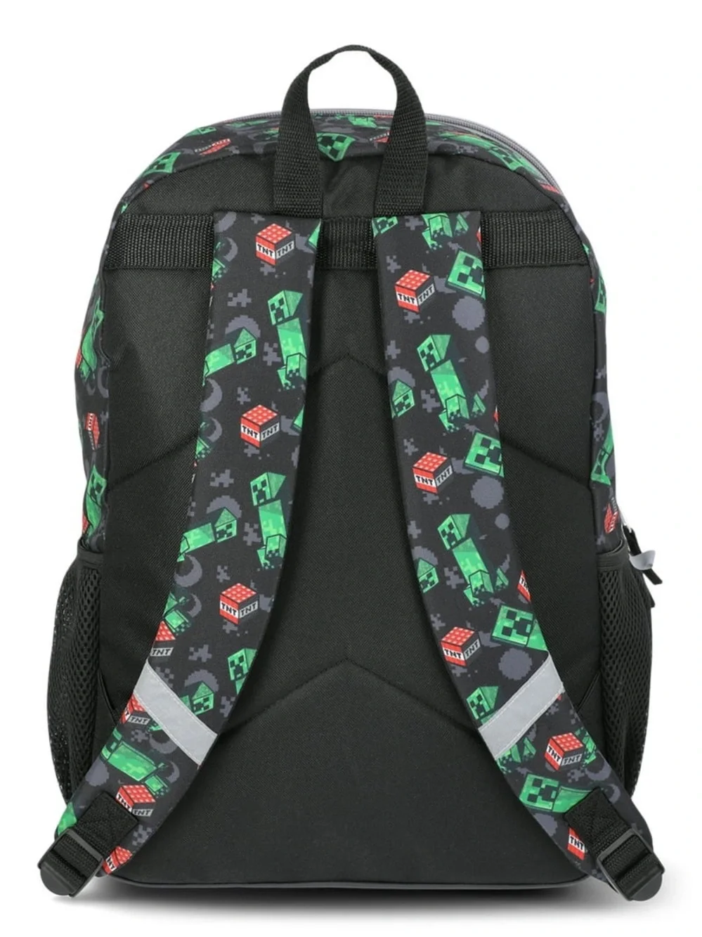 Boys Minecraft Backpack and Lunch Bag Set, Top Zip Closure, Side Mesh Pockets W